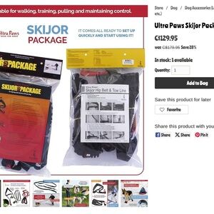 Ultra Pawa Skijoring harness with lead